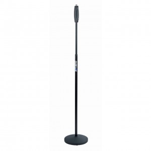 Quiklok Microphone Stand - One-Hand Clutch Straight Round Base